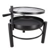 BBQ tűzrakó tál grillráccsal, 78 cm átmérőjű, csomag, 2 db