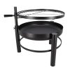 BBQ tűzrakó tál grillráccsal, 78 cm átmérőjű, csomag, 2 db