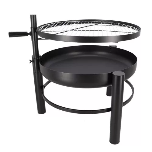 BBQ tűzrakó tál grillráccsal, 78 cm átmérőjű, csomag, 2 db