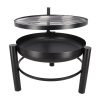 BBQ tűzrakó tál grillráccsal, 78 cm átmérőjű, csomag, 2 db