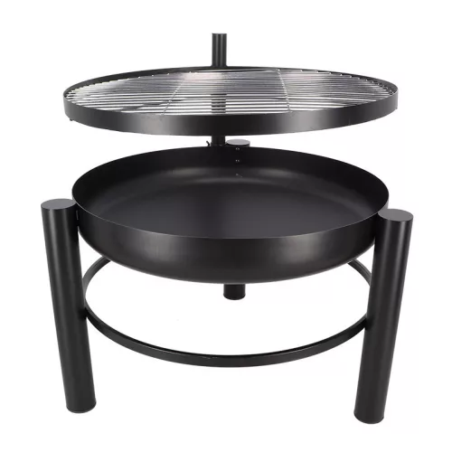 BBQ tűzrakó tál grillráccsal, 78 cm átmérőjű, csomag, 2 db
