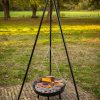 BBQ tűzrakó tál, állítható magasságú grillráccsal, három lábú állvánnyal, 157 cm, csomag, 2 db