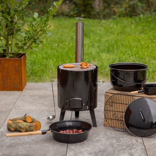 Kültéri fém főző szett