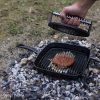 Öntöttvas hamburgerhús formázó, steak nehezék, 18 cm átmérőjű, csomag, 6 db