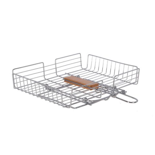 Grill kosár, összecsukható állvánnyal, 31,5 x 53 cm, csomag, 12 db