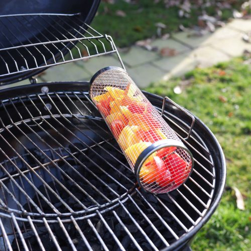 Forgatható zöldséggrillező henger, 30 cm, csomag,  12 db