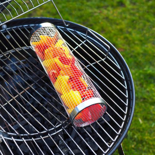 Forgatható zöldséggrillező henger, 30 cm, csomag,  12 db