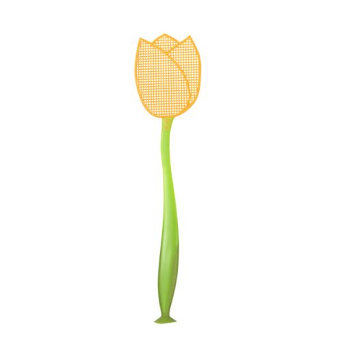 Tulipán alakú légycsapó, 42 cm, narancssárga