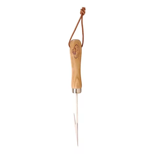 Rozsdamentes acél járdaszegély gyomláló, kőrisfa nyéllel, 31 cm, csomag, 6 db