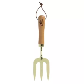   Rozsdamentes acél villa, kőrisfa nyéllel, arany színű, 30 cm, csomag, 6 db