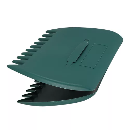 Levélgyűjtő kézi villa újrahasznosított anyagból, 34 x 25 cm, csomag, 12 db