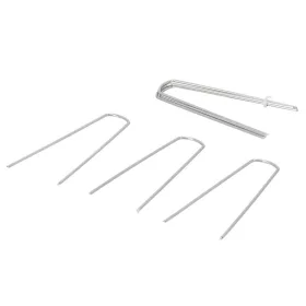   Fém U alakú rögzítő szett kókuszrost karókhoz, 12 db-os, 6,5 x 14,5 cm, csomag, 12 db
