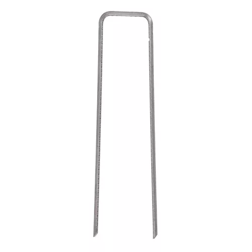 Fém U alakú rögzítő szett kókuszrost karókhoz, 12 db-os, 6,5 x 14,5 cm, csomag, 12 db