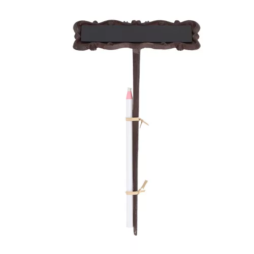 Öntöttvas növényjelölő, viaszceruzával, 26 cm, csomag,  12 db