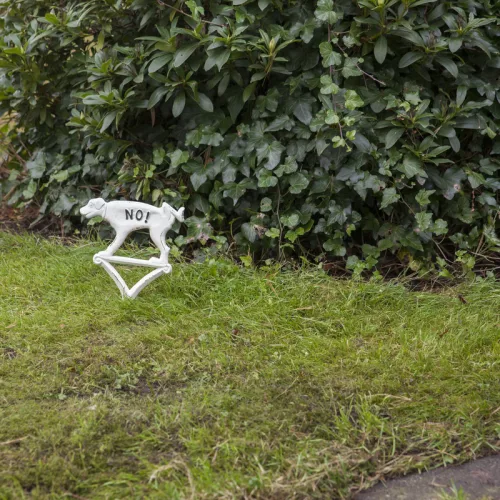 Leszúrható öntöttvas tábla, fehér, 31,5 cm, csomag, 12 db