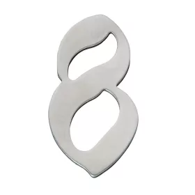 Modern acél házszám, 8, csomag, 5 db