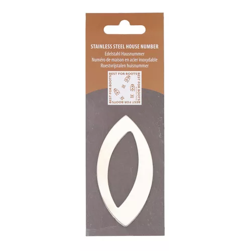Modern acél házszám, 0, csomag, 5 db