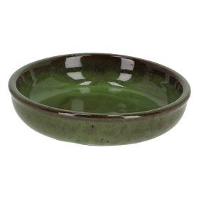 Kerámia virágalátét, zöld, 23 cm átmérőjű