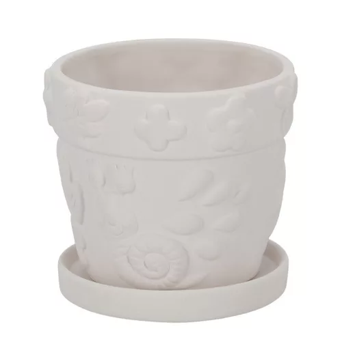 Kifesthető rovarmintás virágcserép, festékkel és ecsettel, 13 cm átmérőjű, csomag, 12 db