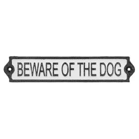   Öntöttvas 'Beware of the dog' tábla, 25 cm ,csomag, 12 db