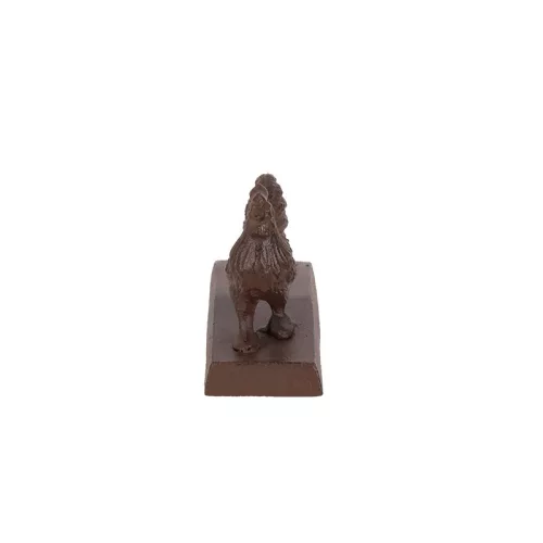 Öntöttvas ajtókitámasztó ék, kakasos, 13 x 6 cm, csomag, 24 db