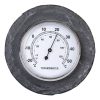 Hőmérő pala táblában, szürke, 10 cm átmérőjű