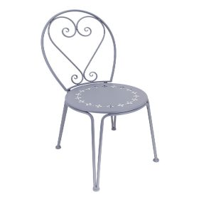Francia stílusú, kovácsoltvas kerti szék, 90 cm