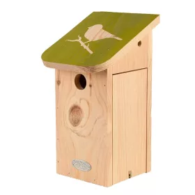   Fa madárház cinegéknek, kismadár sziluettel, 28 cm, csomag, 8 db