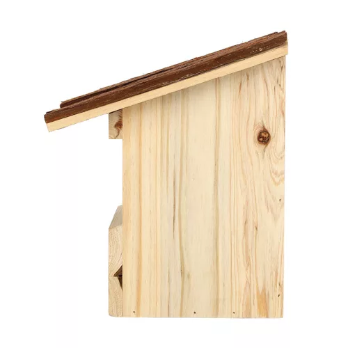 Madárház fakéreg tetővel, vörösbegynek, 21 x 31 cm, csomag, 4 db