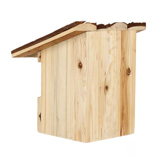 Madárház fakéreg tetővel, vörösbegynek, 21 x 31 cm, csomag, 4 db