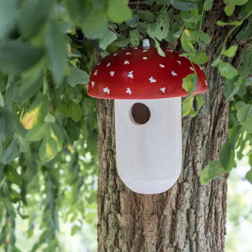 Légyölő galócás fa madárház, fára szerelhető, 23 cm, csomag, 6 db