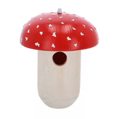 Légyölő galócás fa madárház, fára szerelhető, 23 cm