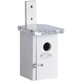 Fém tetős madárház ökörszemnek, fehér, csomag, 8 db