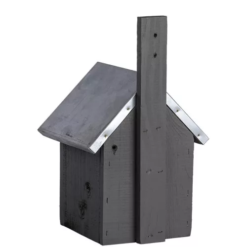 Fém tetős madárház kék cinegének, szürke, csomag, 4 db