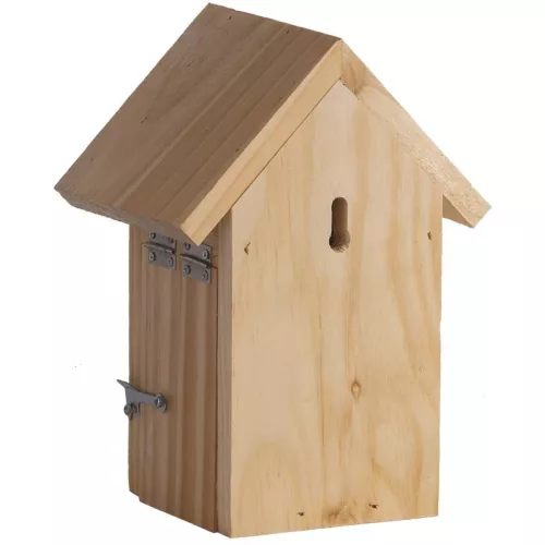 Fa madárház ökörszem mintával, 20 cm, csomag, 8 db