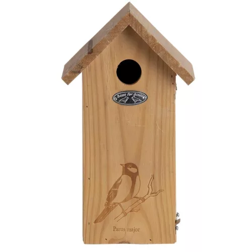 Fa madárház cinege mintával, 30 cm, csomag, 8 db