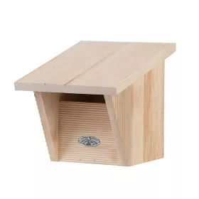 Lapos tetős fa madárház vörösbegynek, 22 cm