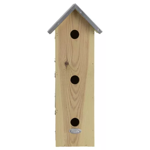 Fa madárház verebeknek, cink tetővel, 51 cm, csomag, 4 db