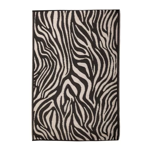 Zebra mintás kétoldalú kültéri szőnyeg, 242 x 150 cm, csomag, 6 db
