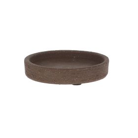   Terrakotta virágcserép alátét, sötétbarna, 9 cm átmérőjű