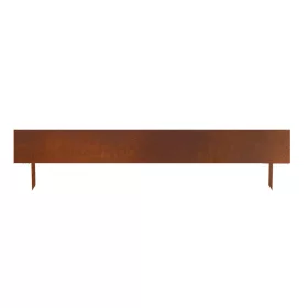   Rusztikus stílusú leszúrható fém ágyásszegély, gyepszegély, 100 x 22 cm, csomag, 6 db