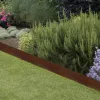 Rusztikus stílusú leszúrható fém ágyásszegély, gyepszegély, 100 x 22 cm, csomag, 6 db