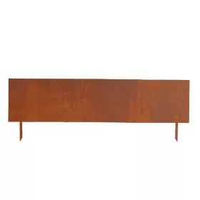   Rusztikus stílusú leszúrható fém ágyásszegély, gyepszegély, 100 x 35 cm, csomag, 6 db