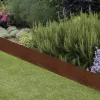 Rusztikus stílusú leszúrható fém ágyásszegély, gyepszegély, 100 x 35 cm, csomag, 6 db