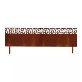   Rusztikus stílusú leszúrható fém ágyásszegély, gyepszegély,  100 x 35 cm, csomag, 6 db