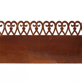   Rusztikus stílusú fém ágyásszegély, gyepszegély, 480 x 20 cm, csomag, 4 db