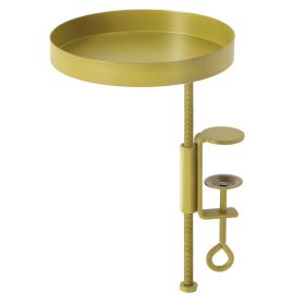   Felszerelhető lebegő dekoratív fém tálca, aranysárga, 14 cm átmérőjű
