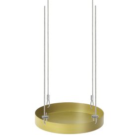   Függő dekoratív fém tálca, aranysárga, 14 cm átmérőjű
