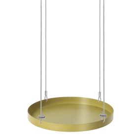   Függő dekoratív fém tálca, aranysárga, 24 cm átmérőjű, csomag, 6 db