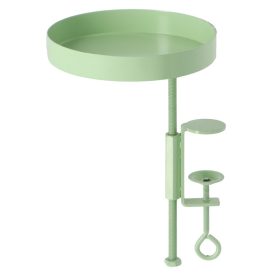   Felszerelhető lebegő dekoratív fém tálca, mentazöld, 14 cm átmérőjű